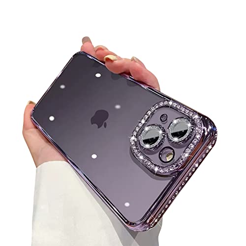 Coque iPhone 15 résistante aux chocs transparente pailletée