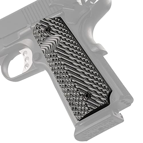 VZ Grips Operator II Full Size 1911 Tactical Gun Grip, Superior Comfort, Superior Control, Made in The USA, Black Gray, 2 Panels