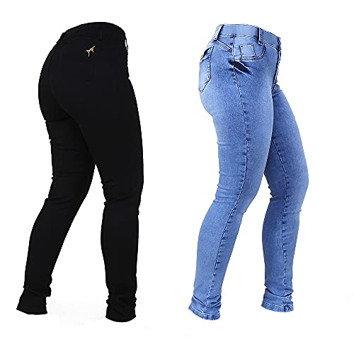 Kit 2 Cal&ccedil;as Jeans Feminina Empina Bumbum C&oacute;s Alto