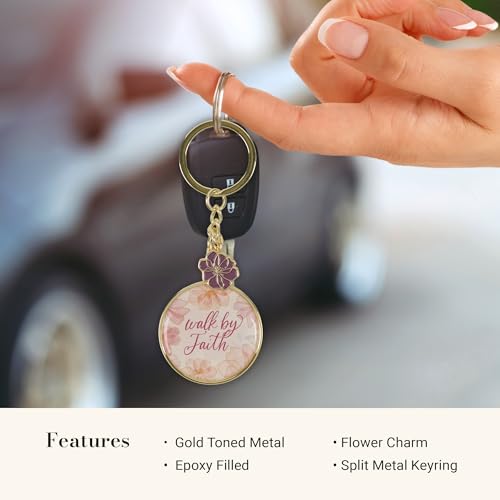 Image of Christian Art Gifts Inspirational Scripture Keychains with Charms for Women: Encouraging Bible Verses, Novelty Key Rings