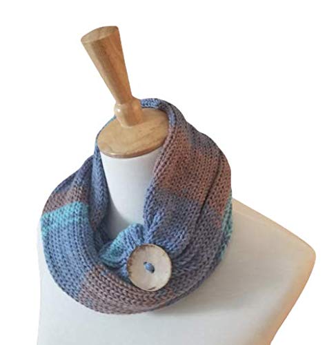 Womens Blue and Purple Handmade Infinity Scarf