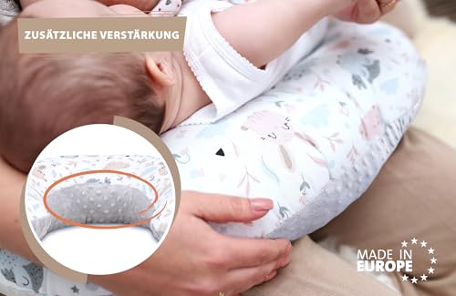 Totsy Baby Cojin Lactancia y Embarazada 130 cm - Almohada por lactante bebé cojín de Embarazo por Dormir o Cojines Maternidad Minky para Mujeres Embarazadas y Bebe Oeko-Tex Búhos Gris B - imagen 4