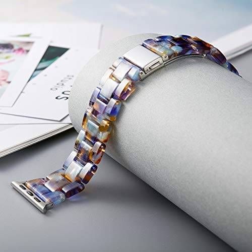 Image of BINLUN Compatible with Apple Watch Bands 38mm 40mm 41mm 42mm 44mm 45mm 46mm 49mm for Women Men Lightweight Resin Watch Straps Compatible with iWatch Series 11 /10 /9 /8 /7 /6 /5 /4 /3 /2 /1 /Ultra3 2 1 /SE3 2 1