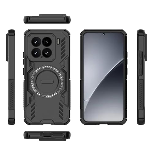Image of Back Cover Military Shockproof with Airbag Corners, Heat Dissipation, TPU+PC Hybrid Cover for Xiaomi 15 - Black
