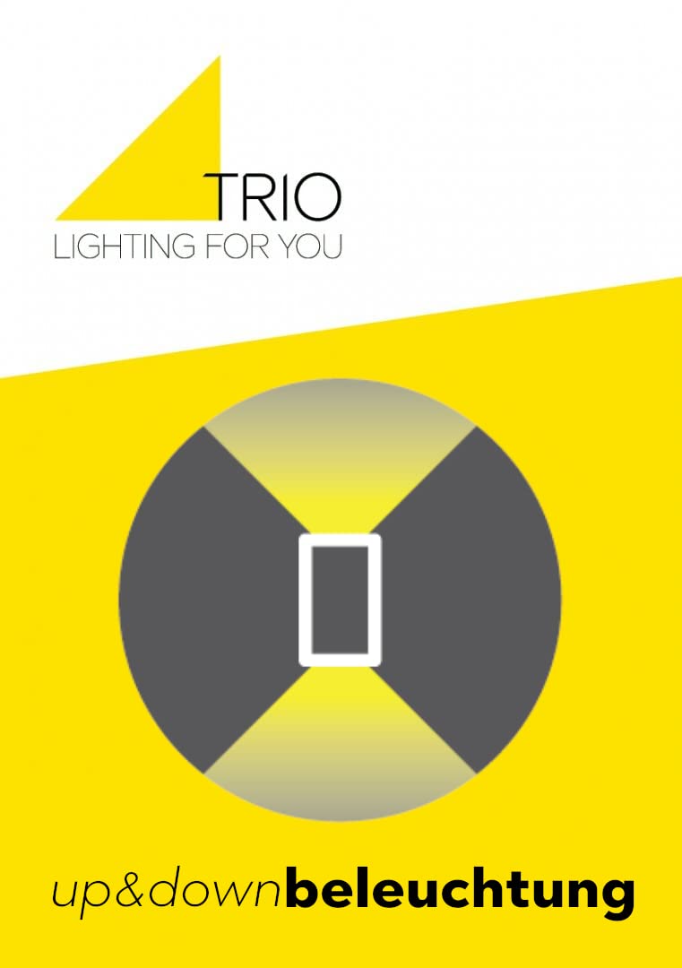 Trio Leuchten LED Bad Wandleuchte Rocco 283919032, Metall Schwarz matt, inklusiv 13 Watt LED, Up and down Beleuchtung |