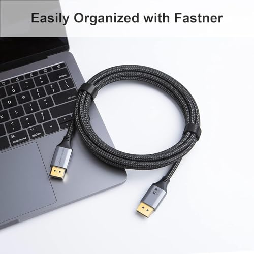 Image of CableCreation DisplayPort Cable 3 FT 2 Pack, DP Cable 1.2 [4K@60Hz, 2K@165Hz, 2K@144Hz], Nylon Braided DP to DP, Male to Male Cable Compatible with PC, Laptop, TV, Gaming Monitor