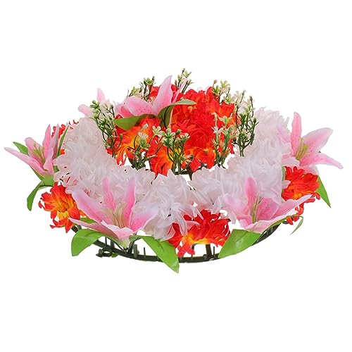 Cabilock finta funebre fiore artificiale funebre funerale addobbi funebri ghirlande commemorative per cimitero delicata ghirlanda sacrificale fiore di seta