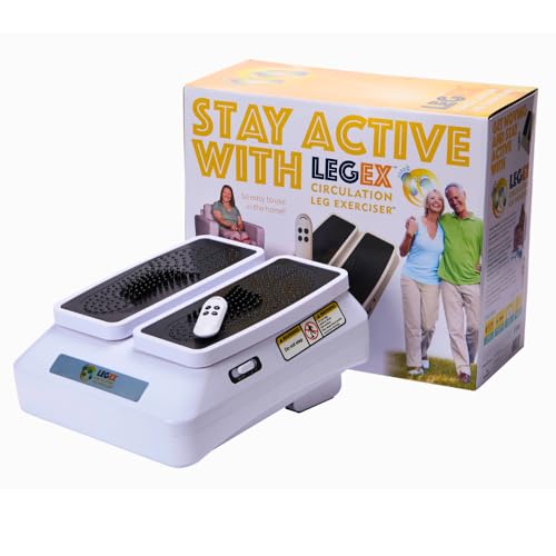 VYTALIVING Sitwalk LegEx - Ejercitador de piernas sentado, apto para marcapasos con control remoto, mejora la movilidad articular y aumenta la circulación sanguínea para pies y piernas, máquina de
