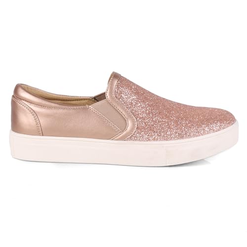 Slip On Puebla-01 Glitter Women's Sneakers in Champagne2