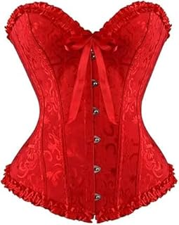 Women Plus Size Corset Bustier Tops Sexy Lace Up Overbust Bustier Bodyshaper