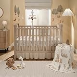 Lambs & Ivy Signature Bunny Hop Organic Cotton Muslin 3-Piece Crib Bedding Set