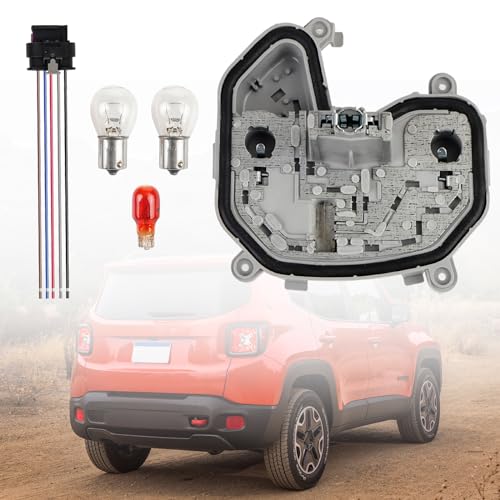Rear Tail Lamp Housing Holder Bracket Compatible with Jeep Renegade 2015-2023 Right Passenger Side Light Holder Bracket with Plug and Bulb 68270837AA