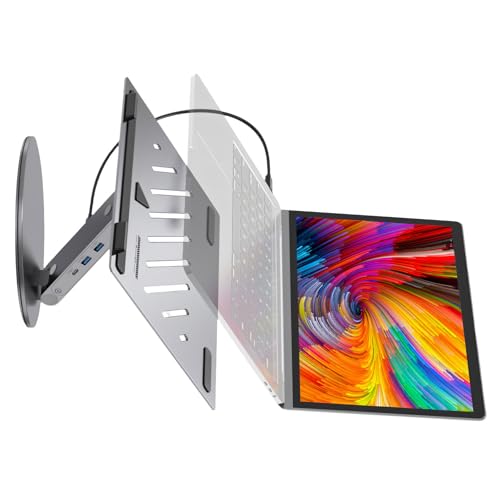 Support rotatif en aluminium portable pour un bureau ordonné et connecté - 4
