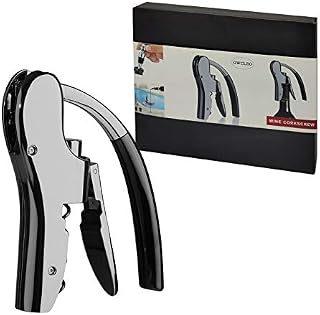 Wine Opener, GWCLEO Luxury Compact Corkscrew with Built-in Foil Cutter, Wine Accessories Set Come with Wine Pourer and Wine Stopper, Bottle Opener Accompany with Elegant Gift Box