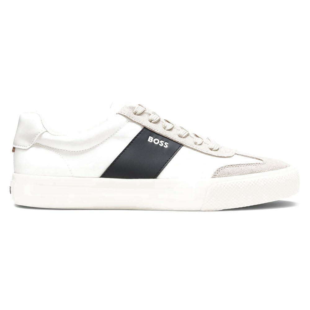 BOSS Men's Aiden_Tenn_sdnypu 10280100 01 Tennis Trainers, Light Beige, 10 UK