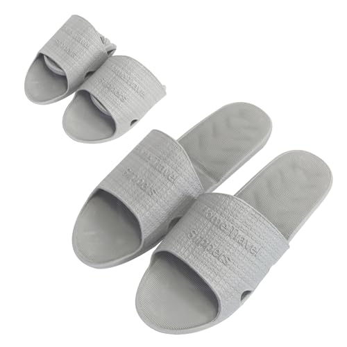 AffeGifts Zapatillas de Baño Antideslizantes, Plegables, Viaje, Hombre, Gris, EU 40/44