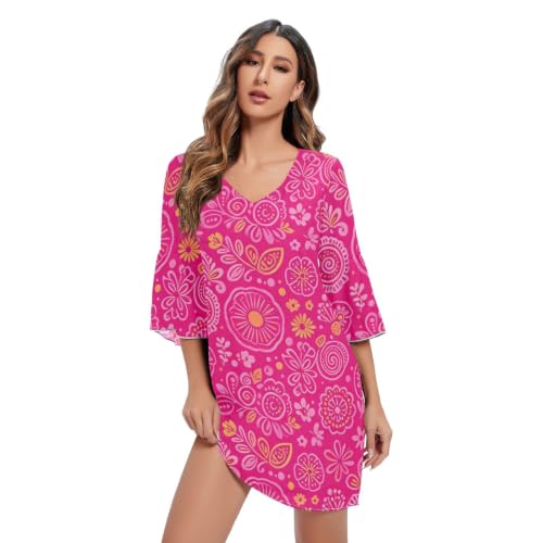Robe folk en mousseline de soie idéale pour vos flâneries estivales en ville