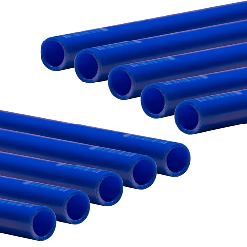SharkBite 1/2 Inch x 5 Feet Blue PEX-B, Made in the USA, Pack of 10, Flexible Water Pipe Tubing for Plumbing, U860B5
