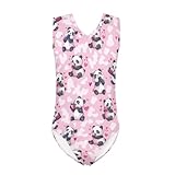 yaxinduobao costume da bagno intero da bambina, stile kawaii, estivo, per bambini dai 3 ai 14 anni, simpatico panda, 9-10 anni