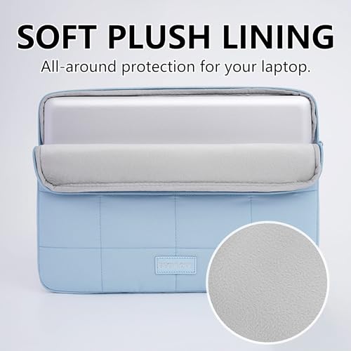 Image of Puffy Laptop Sleeve 15-16 Inch, Laptop Carrying Case, Matte Blue