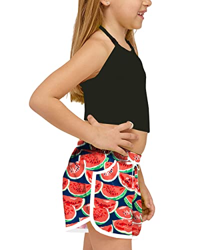 Image of Deerose Kids Hawaiian Swim Board Shorts Quick Dry Active Swim Trunk 5-14 Years