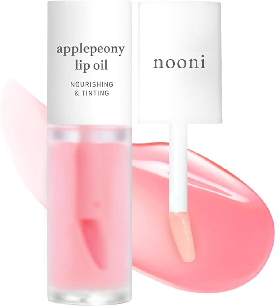 【NOONI/ヌニ】Lip Oil Apple Peony | Lip Oil | Long-lasting Color | Healthy Glow | Moisturizing | Exfoliation Care | Smooth | Hydrated | Waterproof | Korean Cosmetics | Natural | Daily Lip Care | 8 Colors