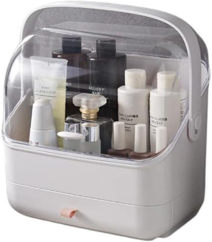 Rutexc メイクボックス、大容量、メイクアイテム整理に便利な収納ツール、持ち運び、引き出し、防塵、浴室、洗面所、旅行先でのメイク用品の整理にも活用でき、日々のメイクルーティンを快適にするための便利なアイテムと言える。お気軽にご購入ください。