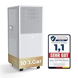 Mobile Klimaanlage 13200 BTU, Klimaanlage Mobil mit Abluftschlauch, Mobiles Klimagerät leise 58dB, mit Timer