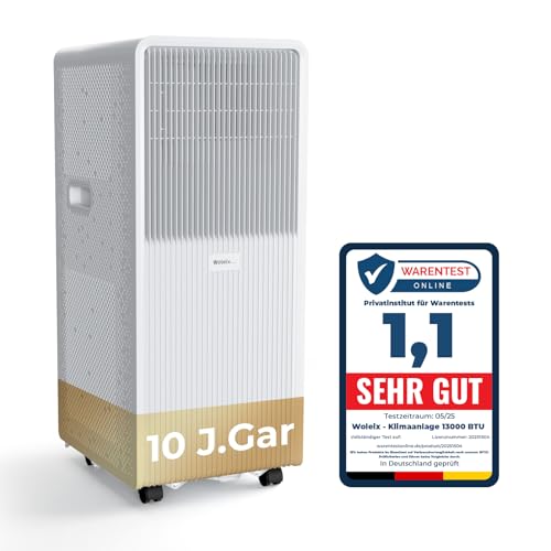 Mobile Klimaanlage 13200 BTU Klimaanlage Mobil mit Abluftschlauch Mobiles Klimagerät leise 58dB mit Timer
