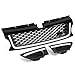 ECOTRIC Front Grille & Air Side Vent Compatible with 2010-2013 Land Rover Range Rover Sport L320 Black & Silver