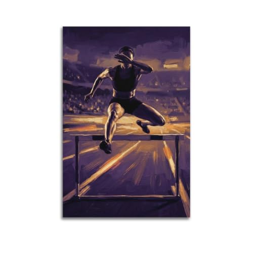 Poster athlétisme OKAHYS pour décoration de salle de jeux