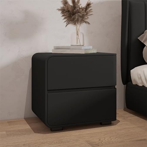 HJYBFA Elegante mesita de Noche Italiana de Madera Maciza con cajones Dobles de Almacenamiento, Moderna Mini mesita de Noche Blanca, Requiere ensamblaje, dormitori