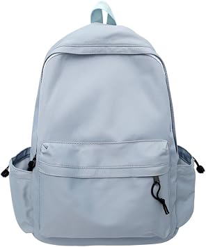 Cute Backpack Basic Office Laptop Travel Lightweight Small Preppy Baby Blue