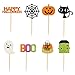 32 pcs Halloween Ghost Boo Glitter Cupcake Toppers Ghost Boo 32 Pack Cupcake Topper muffin for Halloween, Birthday Decoration Party Supply(Frankenstein）