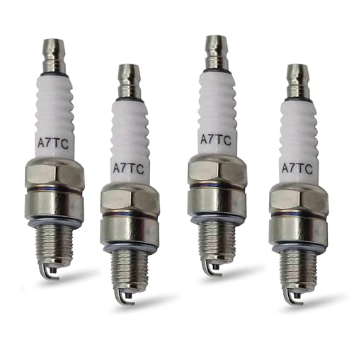 Anyhut 4 PCS A7TC Spark Plug with Nut, Fit for