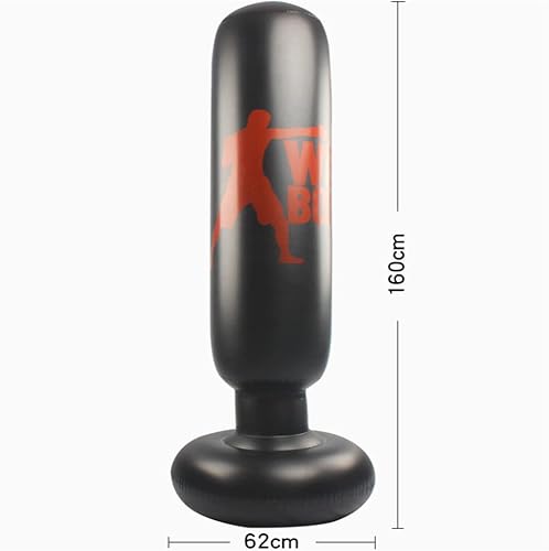 Miniatura 4 de Bolsa de boxeo inflable de 63 pulgadas bolsa de boxeo de pie libre para niños juguete deportivo para rebotar juguete de ira para ejercicio artes