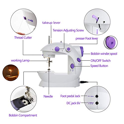 LMYJ Mini Macchina da Cucire con Tavolo