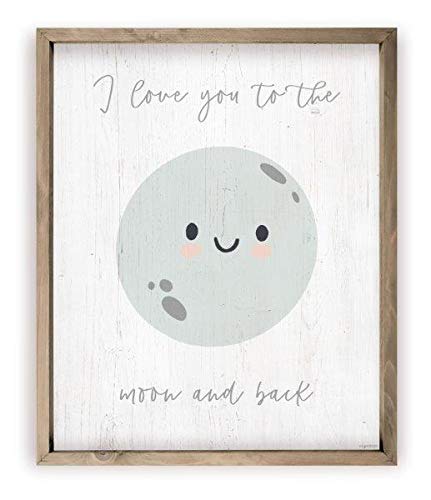 I Love You To The Moon And Back Rustic Wood