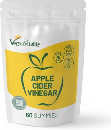Apple Cider Vinegar Gummies - Appetite ACV Weight Gummies That Work Fast - Reinforced with Beetroot, Pomegranate, B6 & B12, Vegan Vitality 60 Gummies - Summer Keto