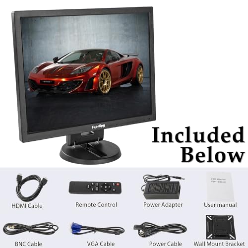 Image of 14 Inch TFT LCD Security CCTV Monitor 1024x768 4:3 Resolution Color Display Screen with HDMI /VGA /BNC /AV Earphone Input Built-in Dual Speakers for Surveillance Camera DVR PC