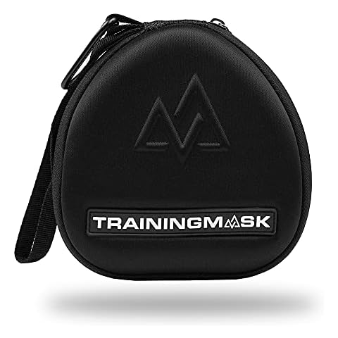 Training Mask Hard Carry Case with Quick Zip Pouch - Internal Soft webbing for Any Workout Mask, Cardio and Endurance Mask, Fitness Mask, Breathing Resistance Mask, Running Mask … (Black) Cover