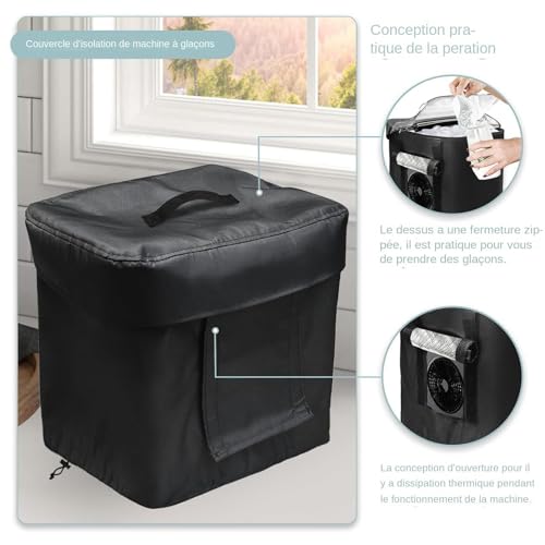 Housse machine à glaçons contre la poussière avec bâche imperméable 33cm
