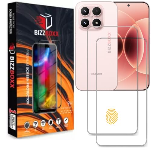 Image of Edge to Edge Tempered Glass Screen Protector Guard For Xiaomi 17 - HD Clarity, Ultrasonic Fingerprint Working Screen Guard (For Xiaomi Mi 17-6.3 inch) With Installation Kit - Pack of 2