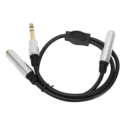 Cable divisor Y 6.35mm a doble 6.35mm con conectores dorados miniatura 2