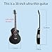 Natasha Carbon Fiber Acoustic Guitar, 38-inch Steel-string Guitarra,Durable 6-string Ultra-thin Guitar for Beginners (Black)