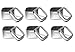 Nakpunar 6 pcs Clear Top Square Tins - 4 oz