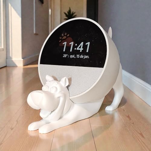 Suporte Alexa Echo SPOP CACHORRO COM PREGUIÇA. Presente, decoração, som, stand de mesa Amazon, música, hobbie