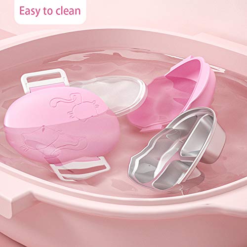 Stainless Steel Lunch Box For Toddlers Girls-Thermal Leakproof Bento Box 3-Compartment Double-Deck Ideal Portion Sizes For Ages 1 To 3, Pre-School Daycare Lunches And Kids Snack Container（Pink） #TOP6