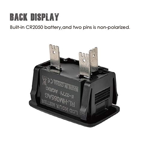 Jayron - Contador digital de horas LCD de 5 V a 277 V CA/CC, para acumular datos, diseño impermeable para jardín, cortacésped, tractor, generador de carritos de golf, coches de club