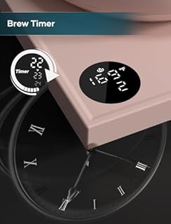 INTASTING Electric Kettle, Gooseneck Electric Kettle, ±1℉ Precise Temperature Control, Stainless Steel Interior, Quick Heating for Pour Over Coffee, Tea & Boiling Water, 0.9L (Pink)